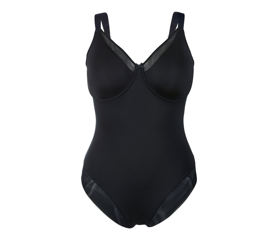 Schwarzer Shaping-Body auf weißem Hintergrund.