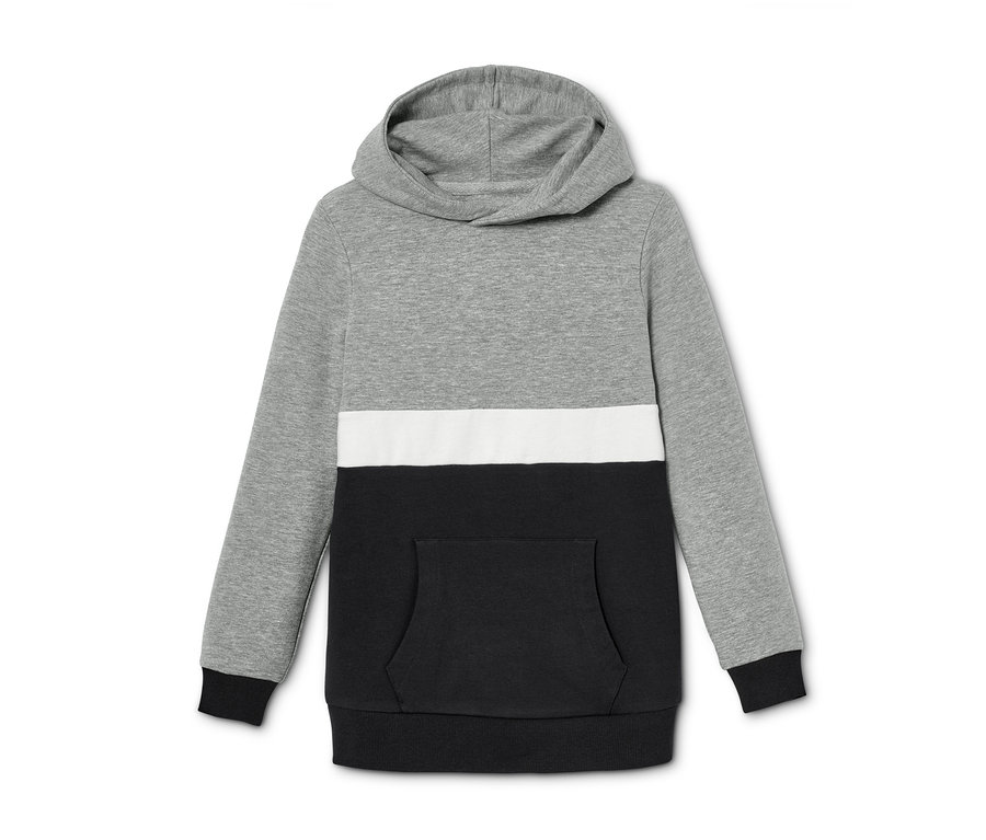 Graue, weiße und schwarze Sweat-Kombi, 2-teilig.