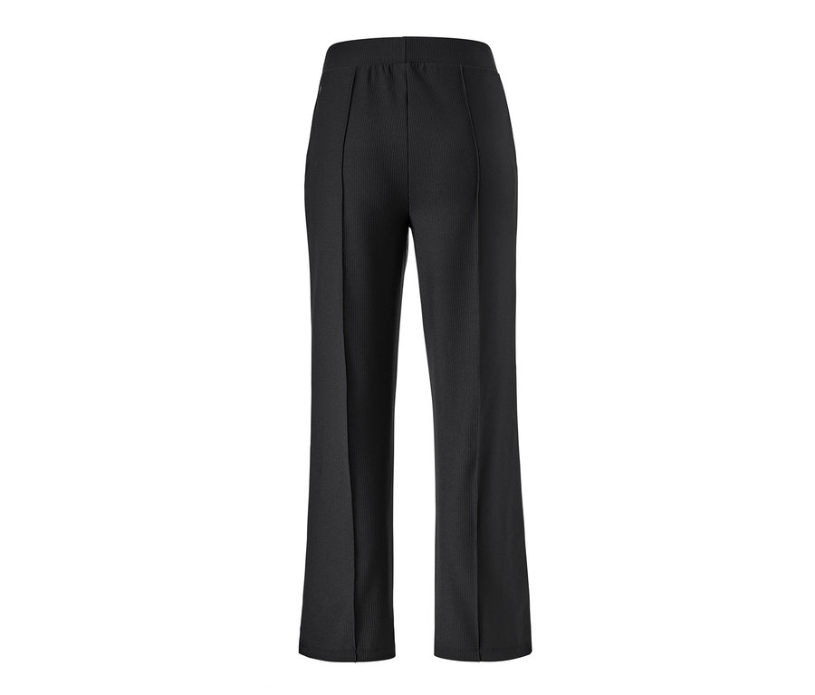 Schwarze Funktionshose in Rippoptik.