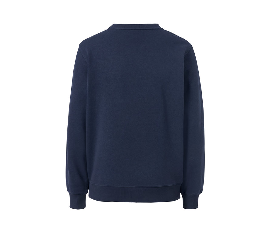 Dunkelblaues Funktions-Sweatshirt von hinten.