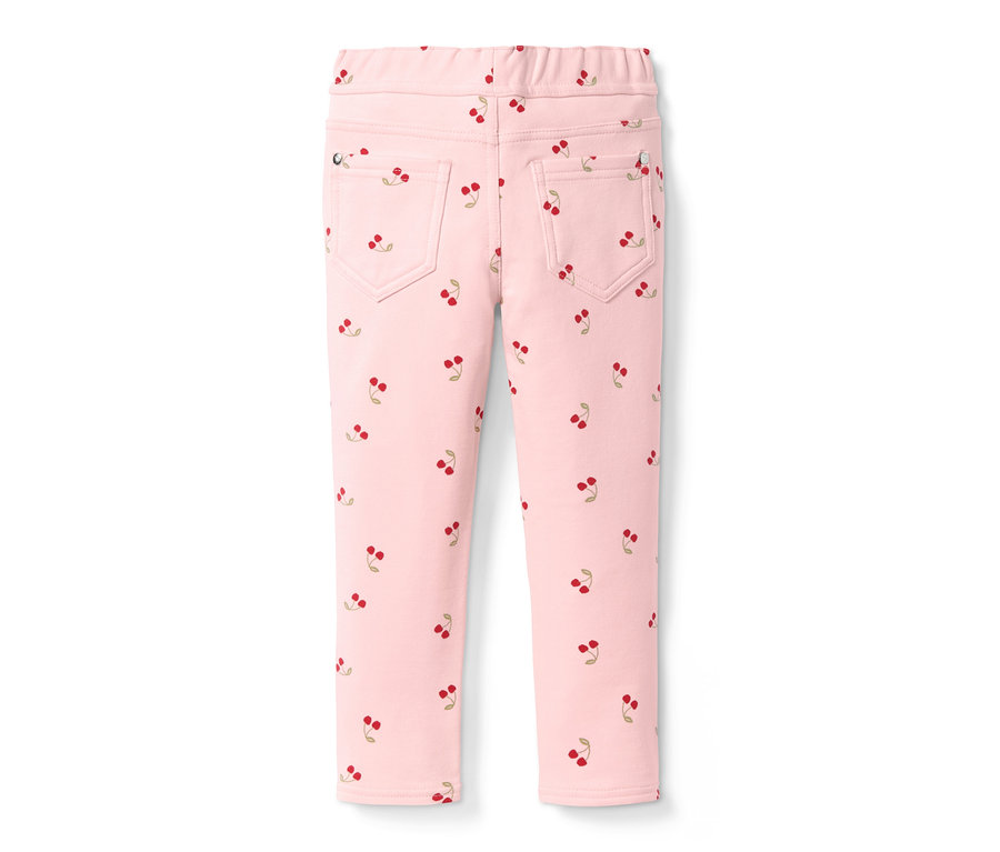 Rosa Treggings mit Kirschmuster.