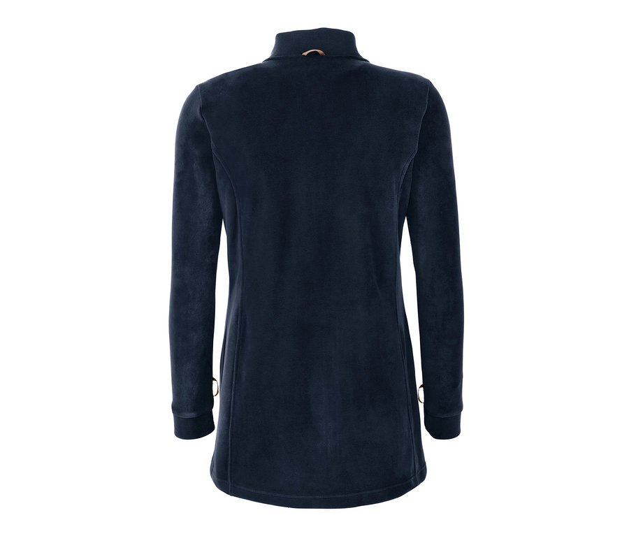 Rückansicht des beigen 3-in-1-Funktions-Outdoormantels.