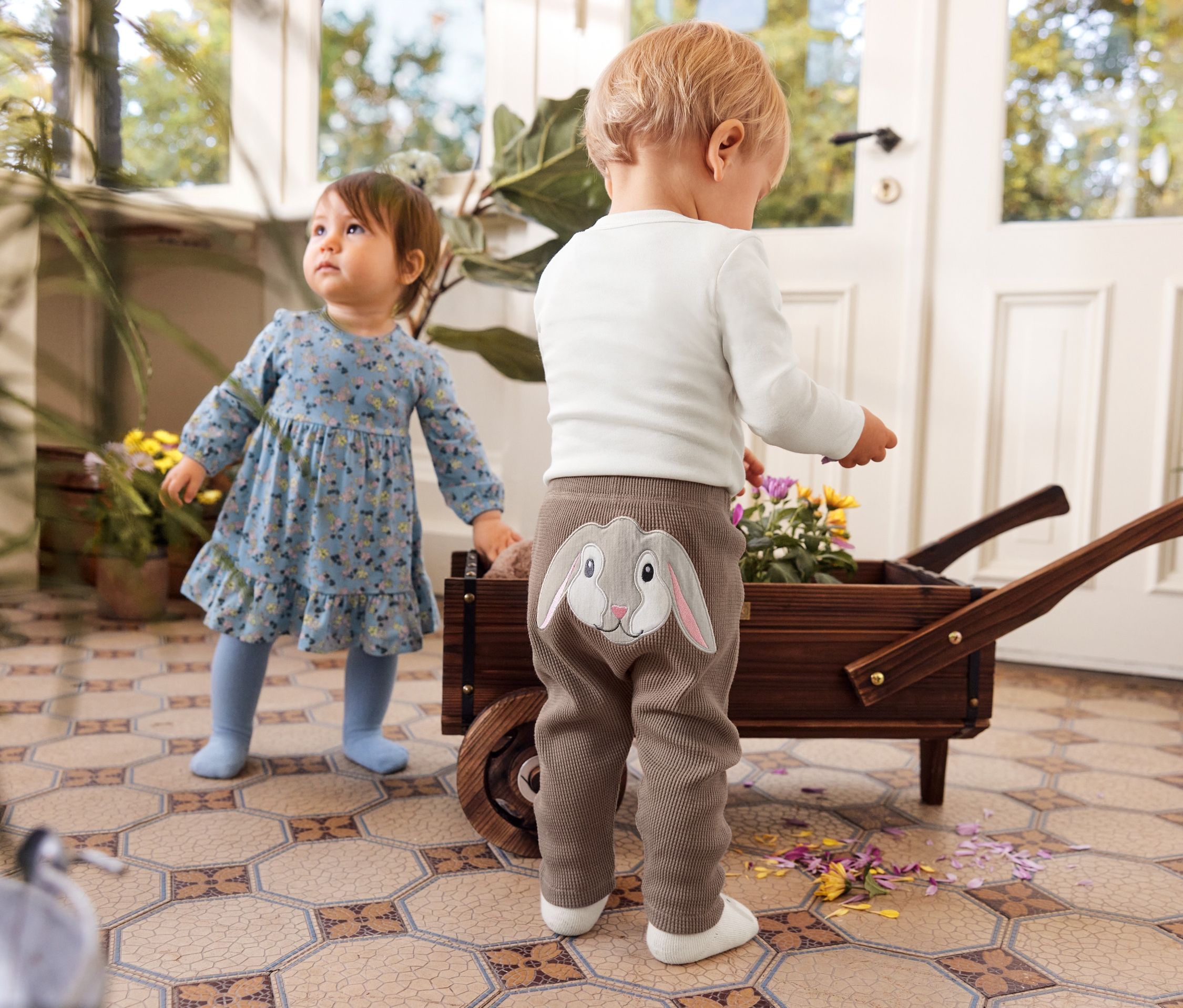 Thumbnail - Tchibo - 2 Baby-und-Kleinkind-Strumpfhosen - Baby - Gr. 74/80 - hellblau