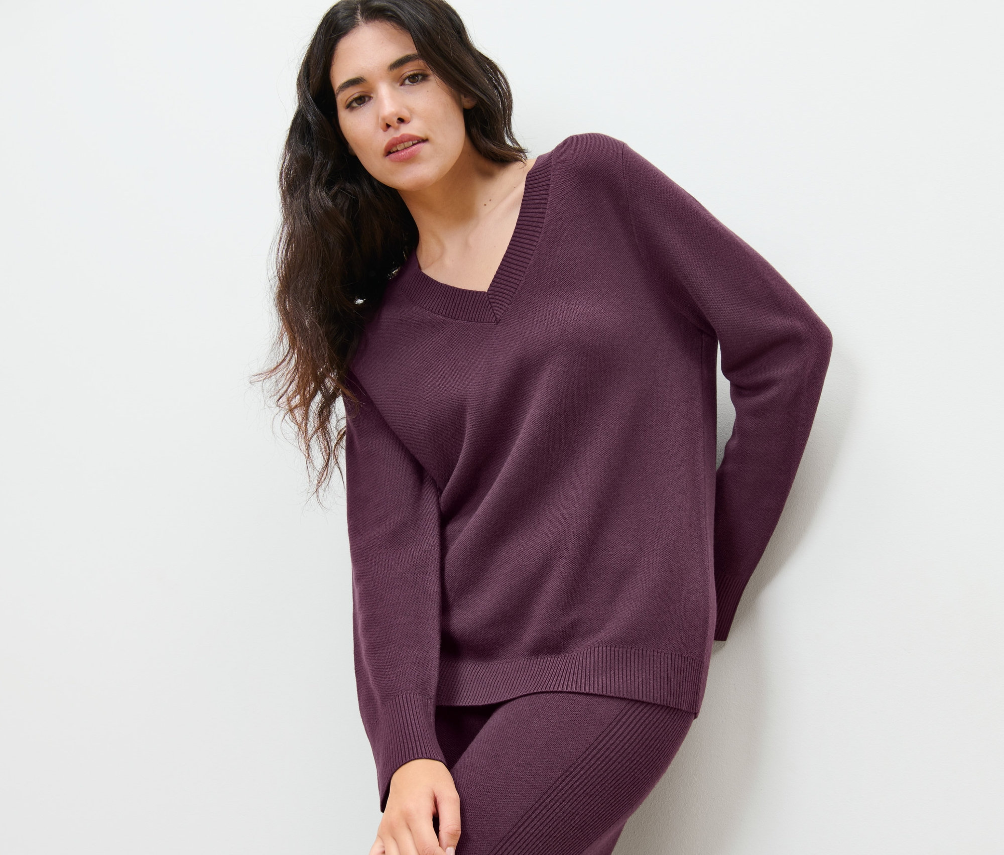 Thumbnail - Tchibo - Strickpullover - Damen - Gr. M - dunkellila