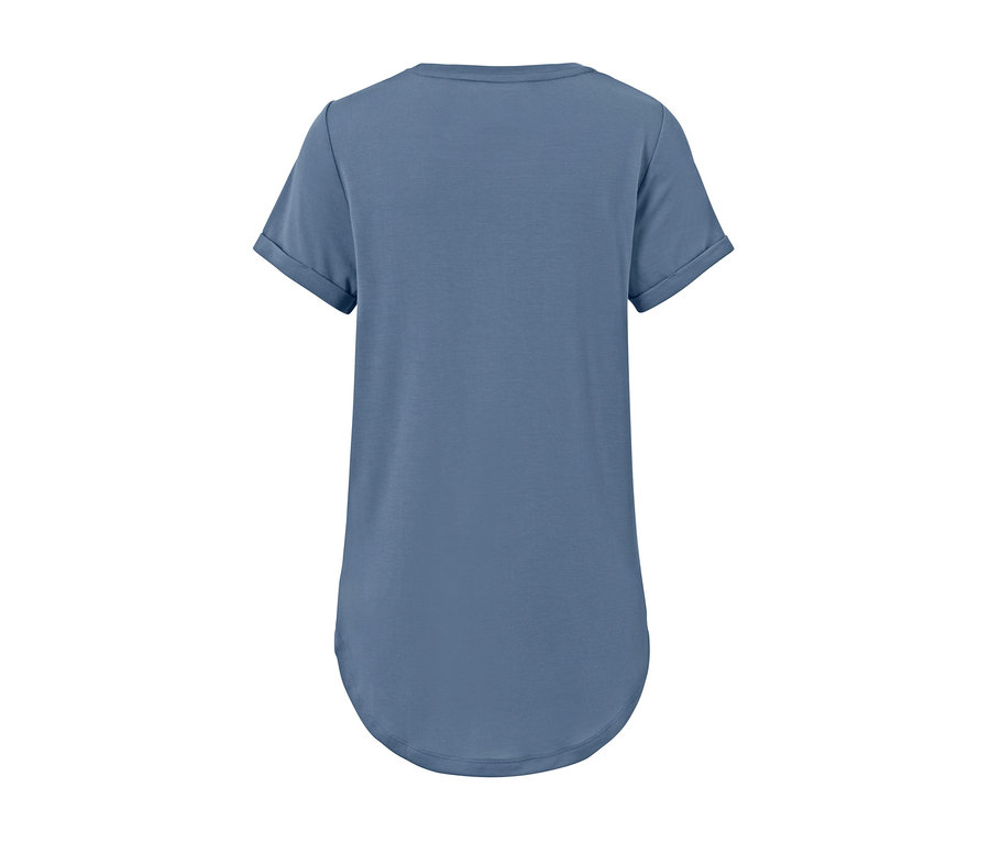Taubenblaues Longshirt.