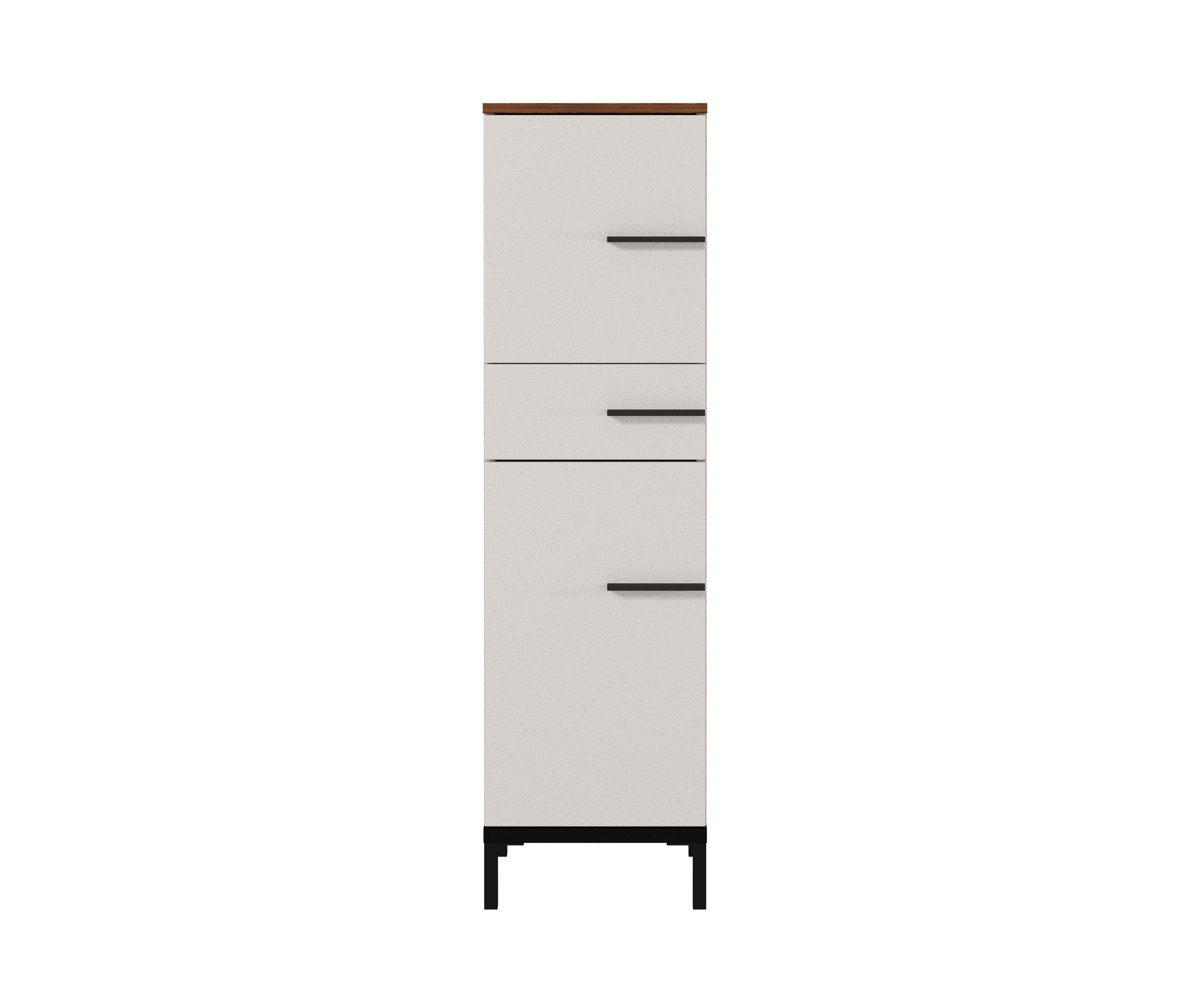 Tchibo - Mediumschrank »Yonkers« - 34x34x123cm - schwarz - Holz / Metall