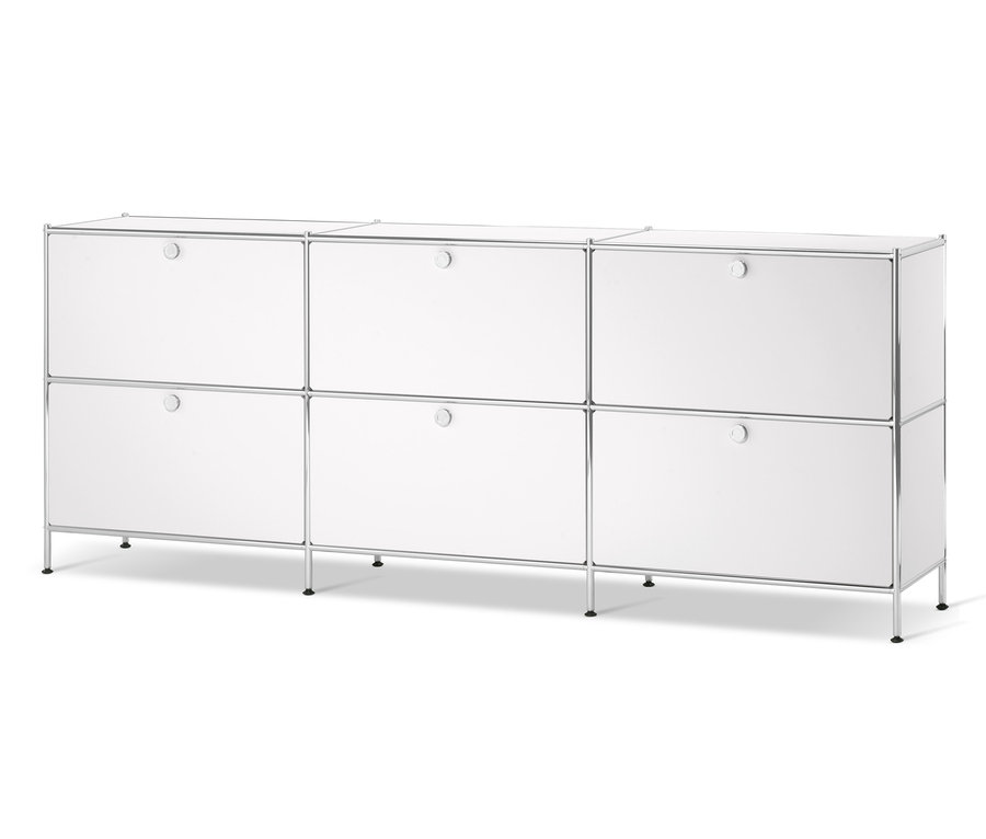 Weißes Sideboard »CN3« mit 6 Klappen.