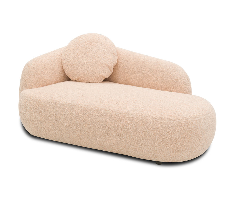 Cremefarbene DOMO collection Recamiere »Lovund« links.