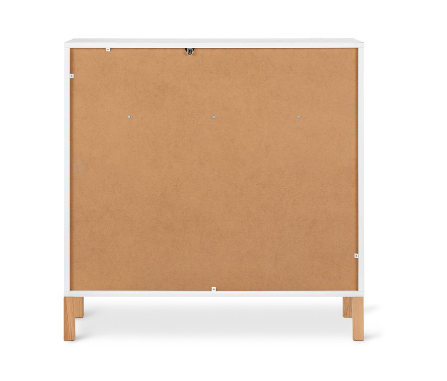 Rückansicht des Sideboards »Eklund« mit 2 Schubladen und Schiebetüren.
