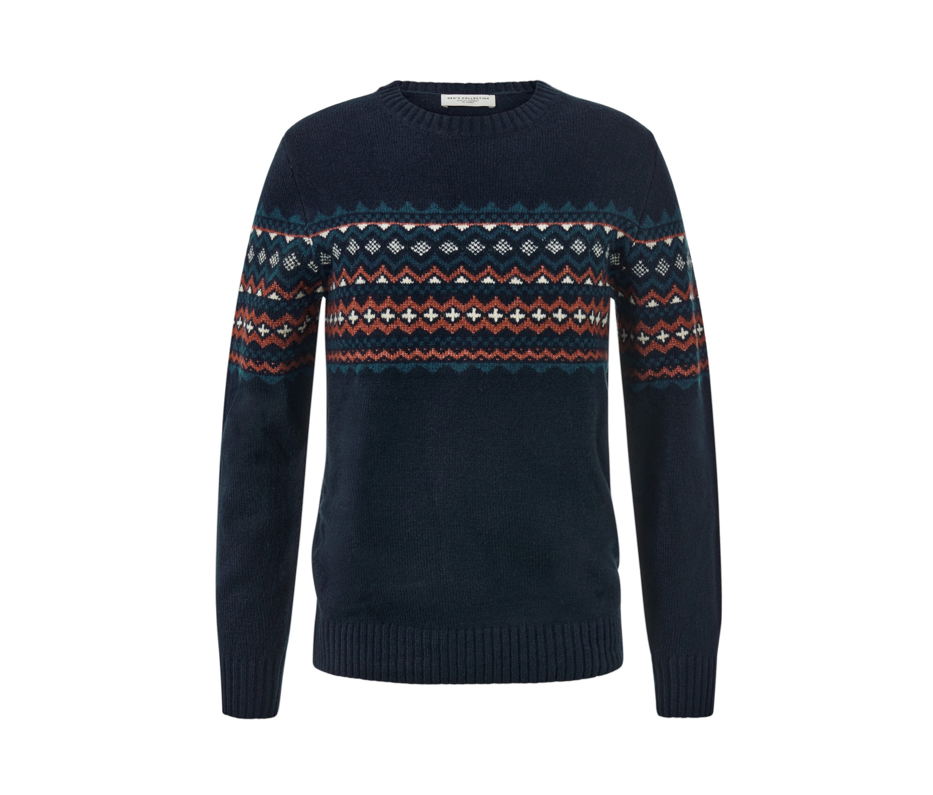 Strickpullover - Herren - Gr. S - creme/print - creme