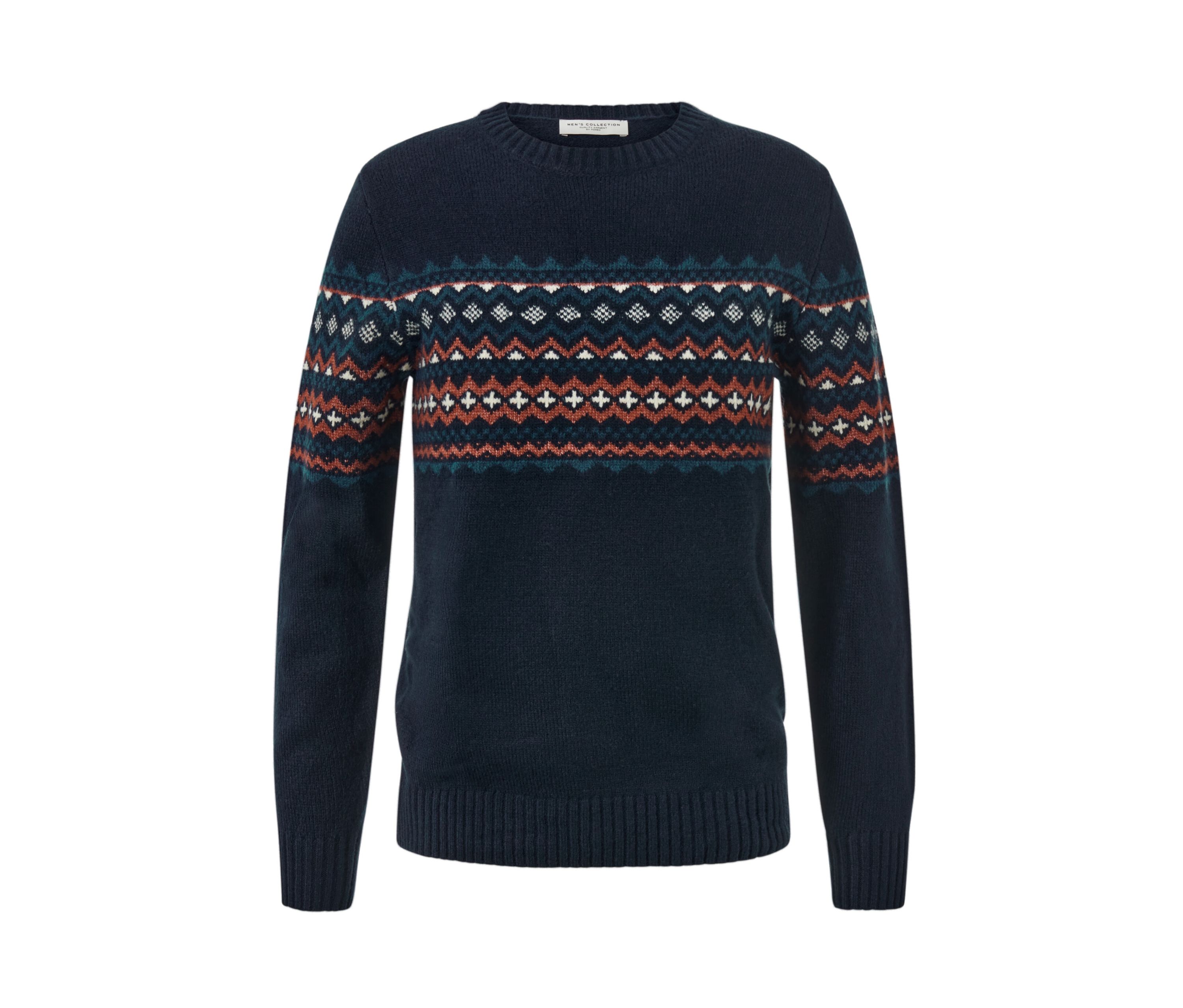 Tchibo - Strickpullover - Herren - Gr. M - creme/print