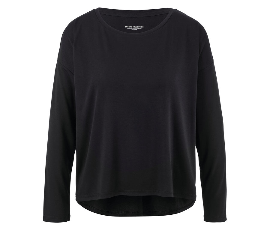 Schwarzes 2-in-1-Sportshirt.