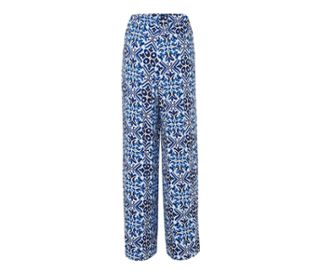 Weiß mit blauem Alloverprint