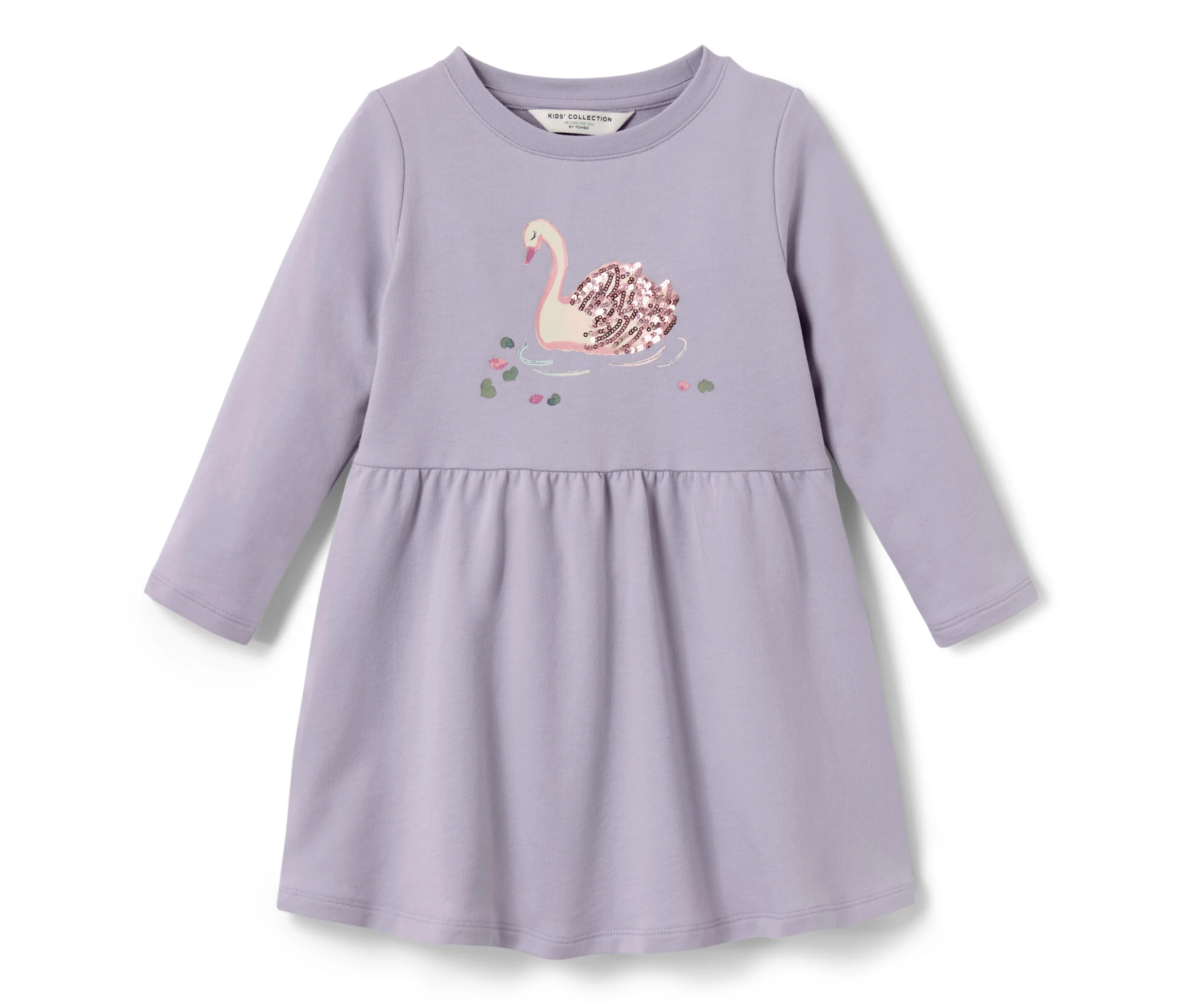 mit Big günstig Kaufen-Tchibo - Kinder-Sweatkleid - Mädchen - Gr. 110/116 - lila. Tchibo - Kinder-Sweatkleid - Mädchen - Gr. 110/116 - lila <![CDATA[Kinder-Sweatkleid Farbe: Pastelllila mit mehrfarbigem Schwanen-Print Material: 85% Baumwolle (Unterstützt die Initiativ
