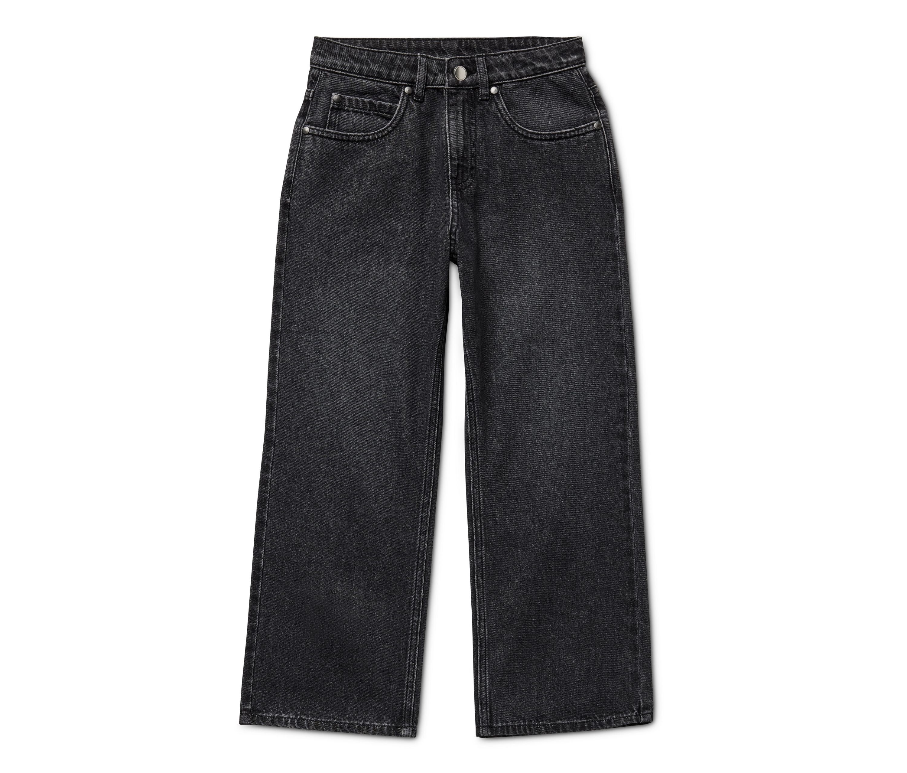 Tchibo - Kinder Wide Leg Jeans ‒ Fit »Finn« - Herren - Gr. 158 - grau