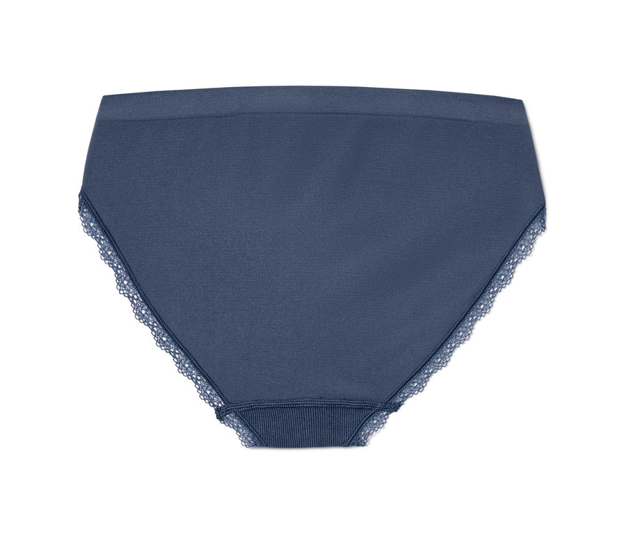 Detailansicht einer blauen Seamless-Panty.