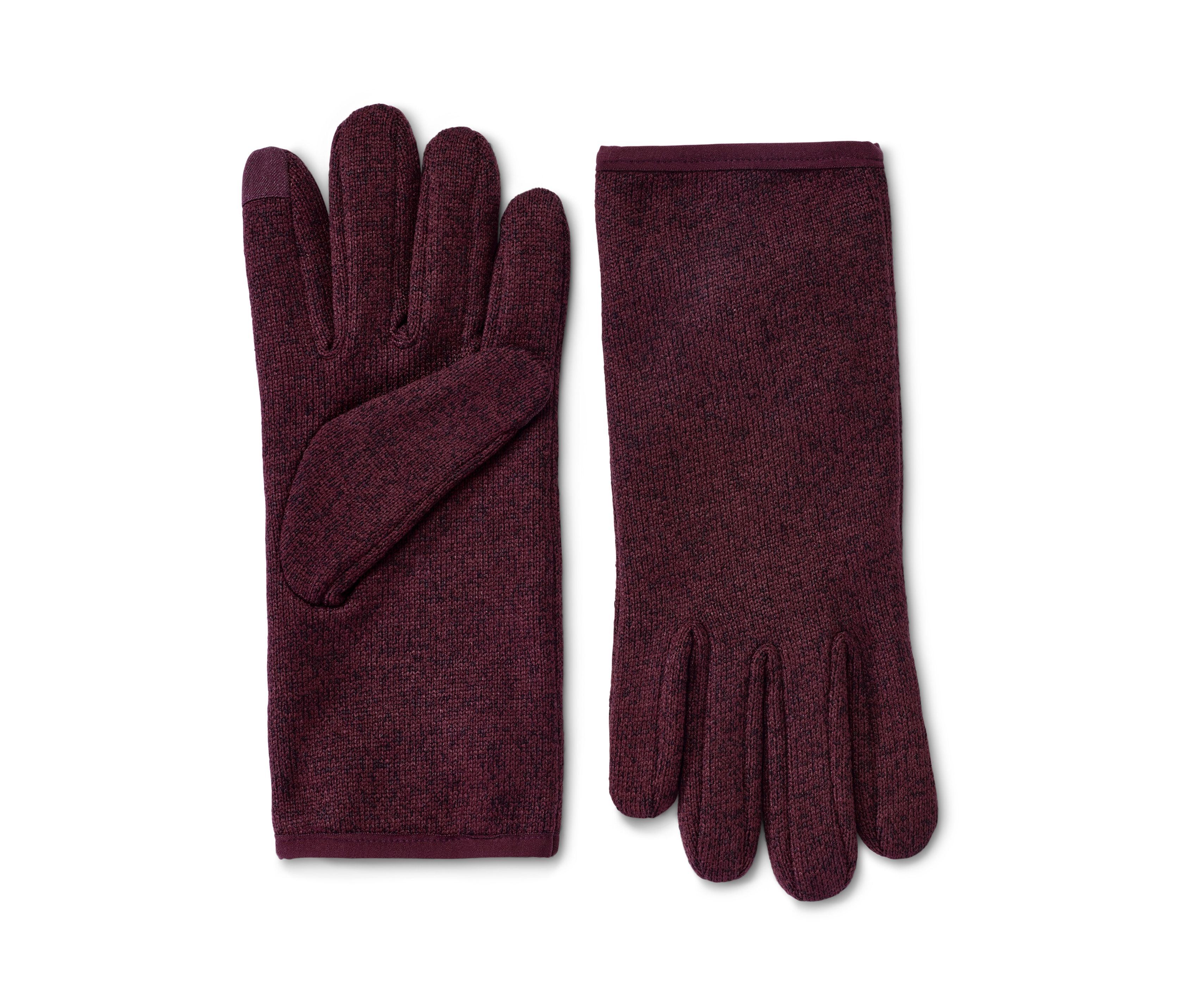 Tchibo - Strickfleece-Handschuhe - Herren - Gr. 9,5 - bordeaux