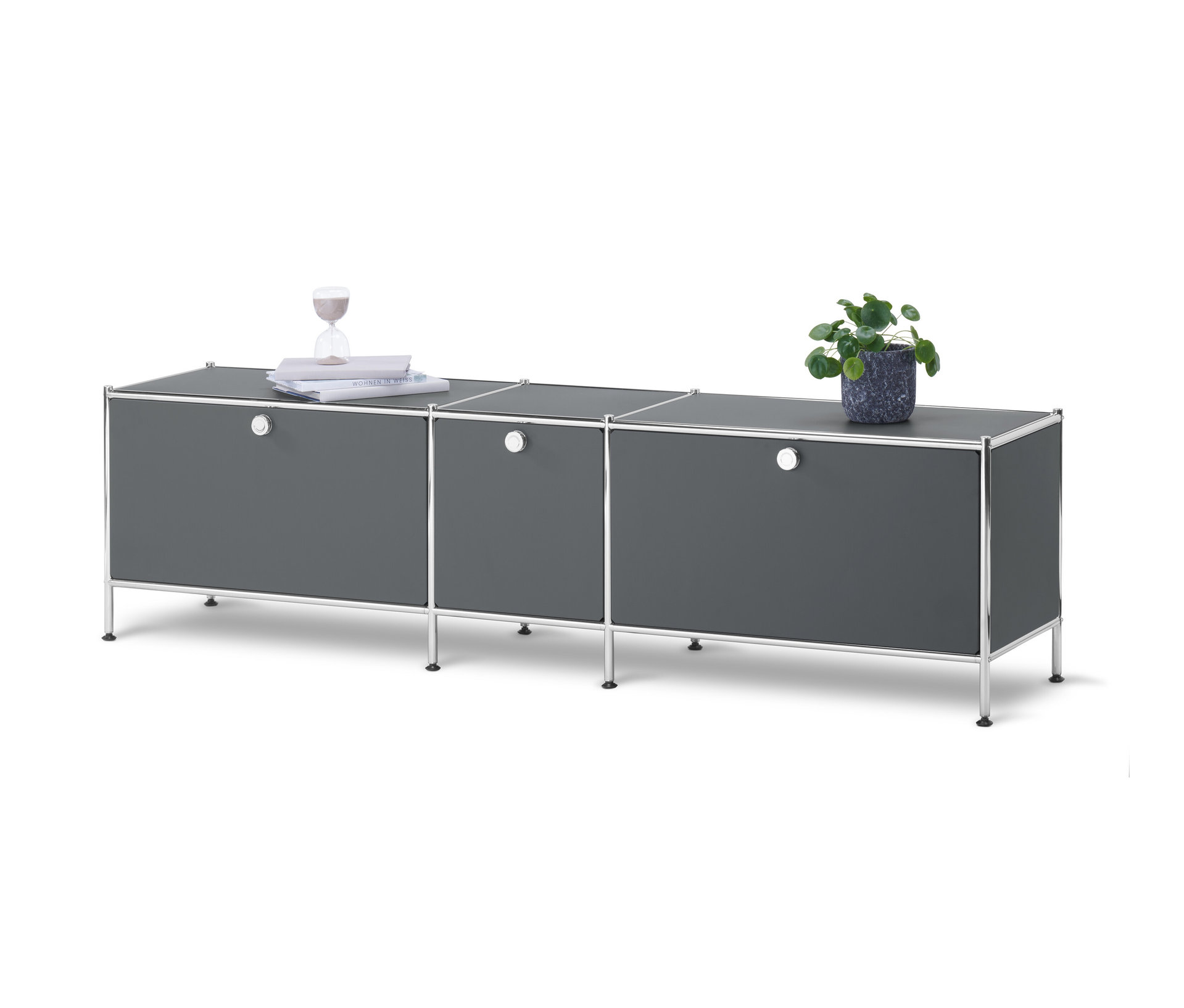 Tchibo - Lowboard »Cn3« mit 3 Klappen - 190x40x51,5cm - chrom -