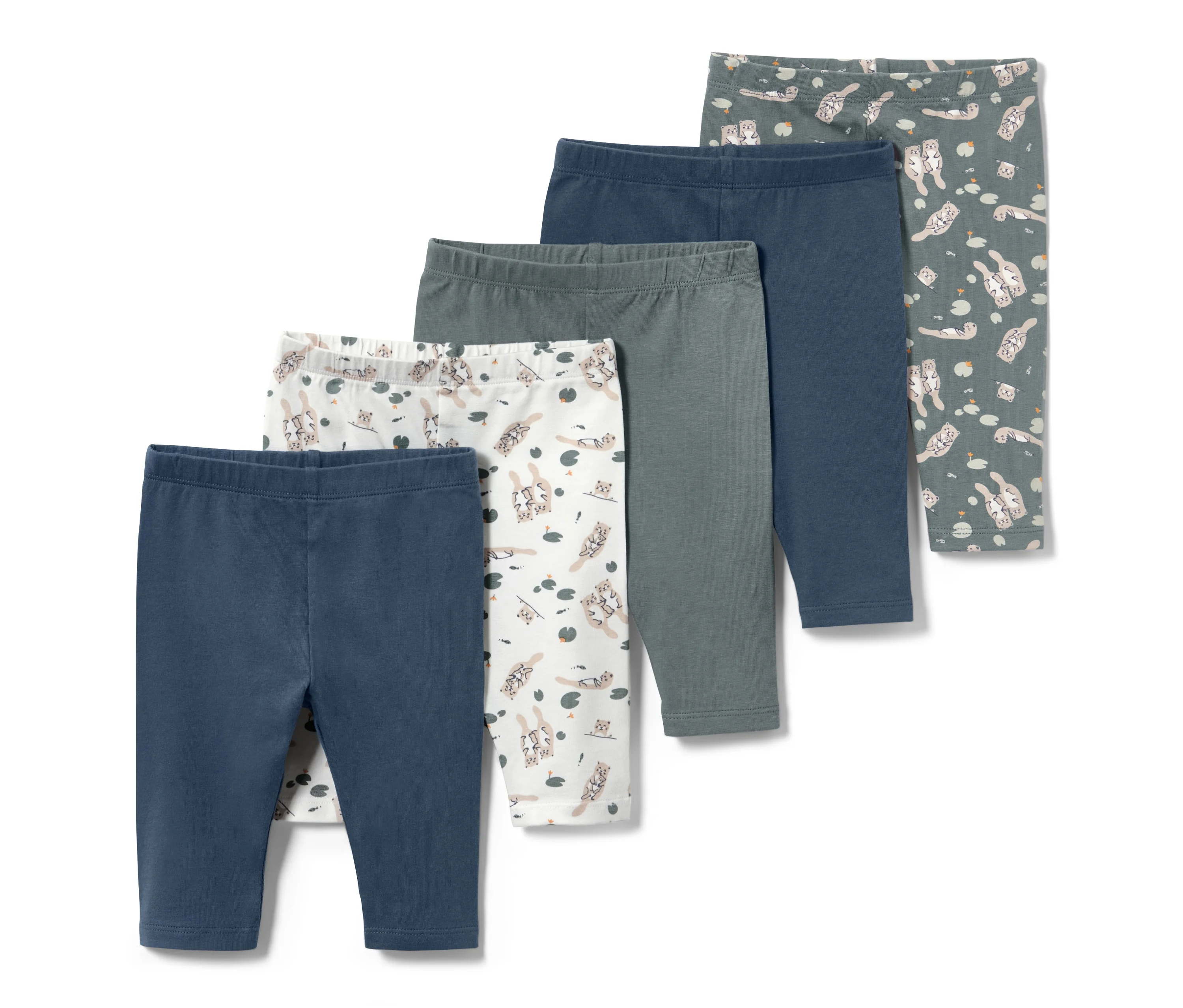 2x 1 günstig Kaufen-Tchibo - 5 Kinder-3/4-Leggings - Newborn - Gr. 50/56 - blau. Tchibo - 5 Kinder-3/4-Leggings - Newborn - Gr. 50/56 - blau <![CDATA[5 Kinder-3/4-Leggings, Otter Farbe: 2x mittelblau, 1x weiß mit Otter-Alloverprint, 1x rauchblau, 1x rauchblau mit Otter-Allov
