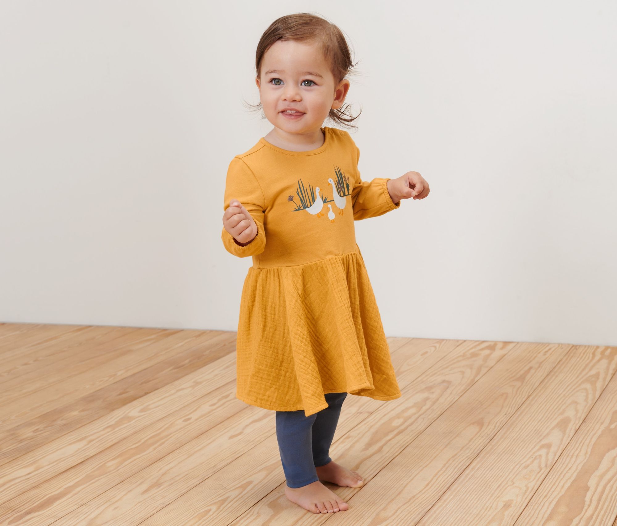 Thumbnail - Tchibo - Baby-Webkleid - Baby - Gr. 74/80 - gelb