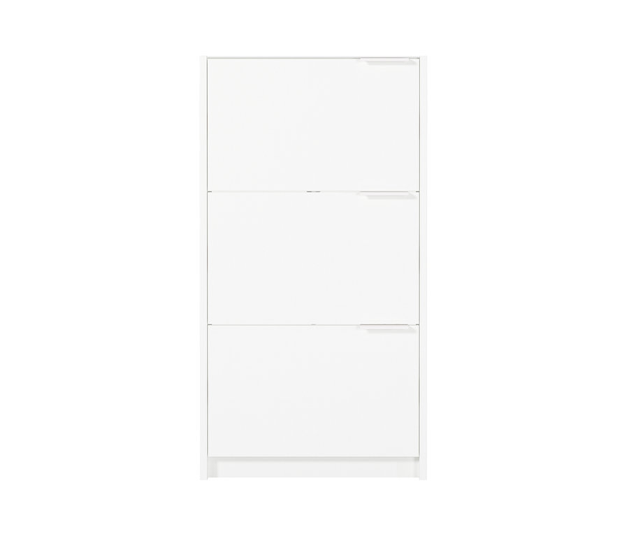 Weißer Schuhschrank »Valderas« mit 3 Klappen.