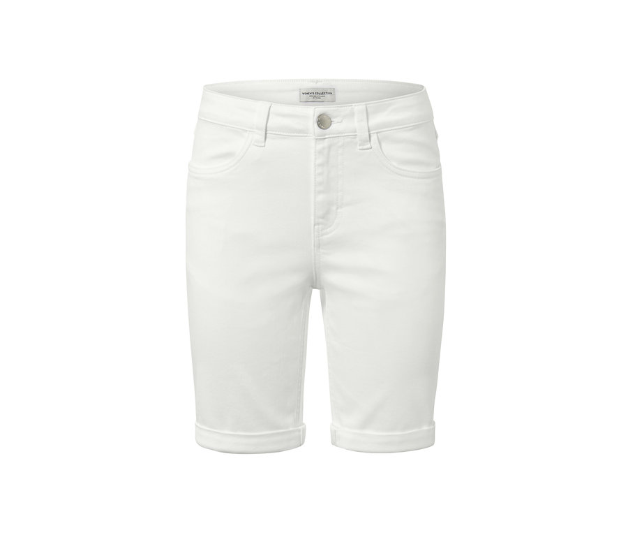 Weiße Bermuda Colored Jeans im Fit »Lea«.