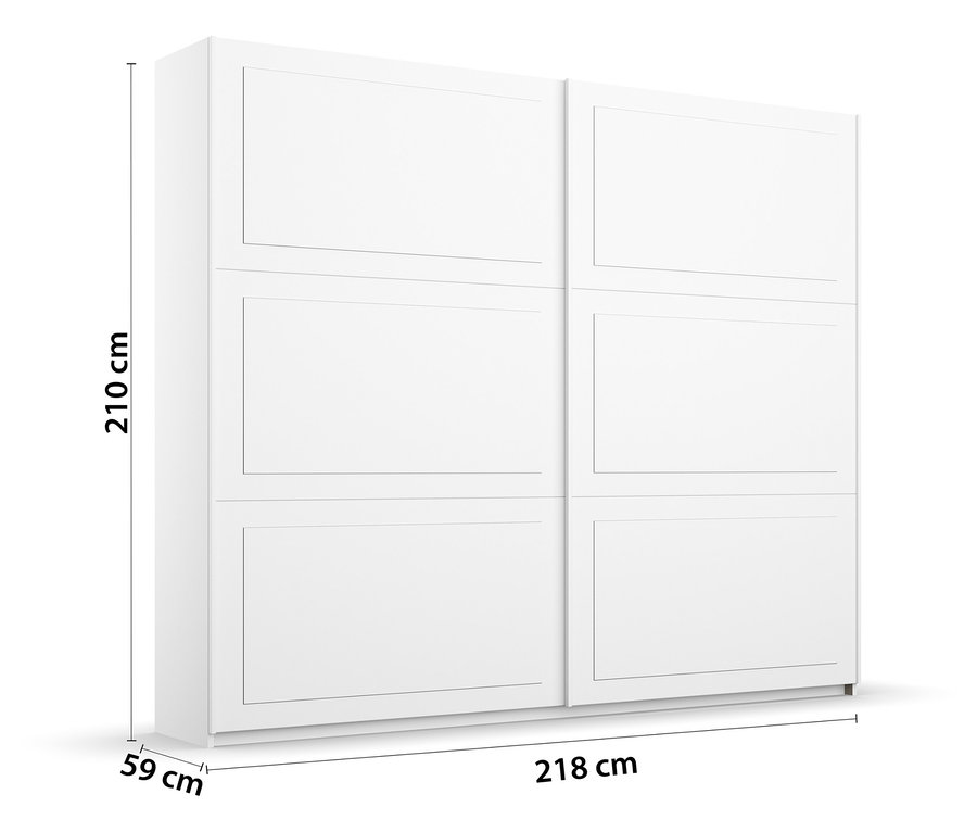Weißer Rauch Schwebetürenschrank »Ruja«.