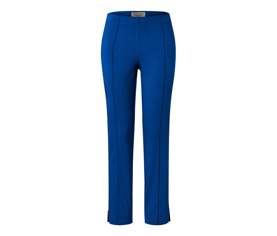 Kobaltblaue Stretchhose.