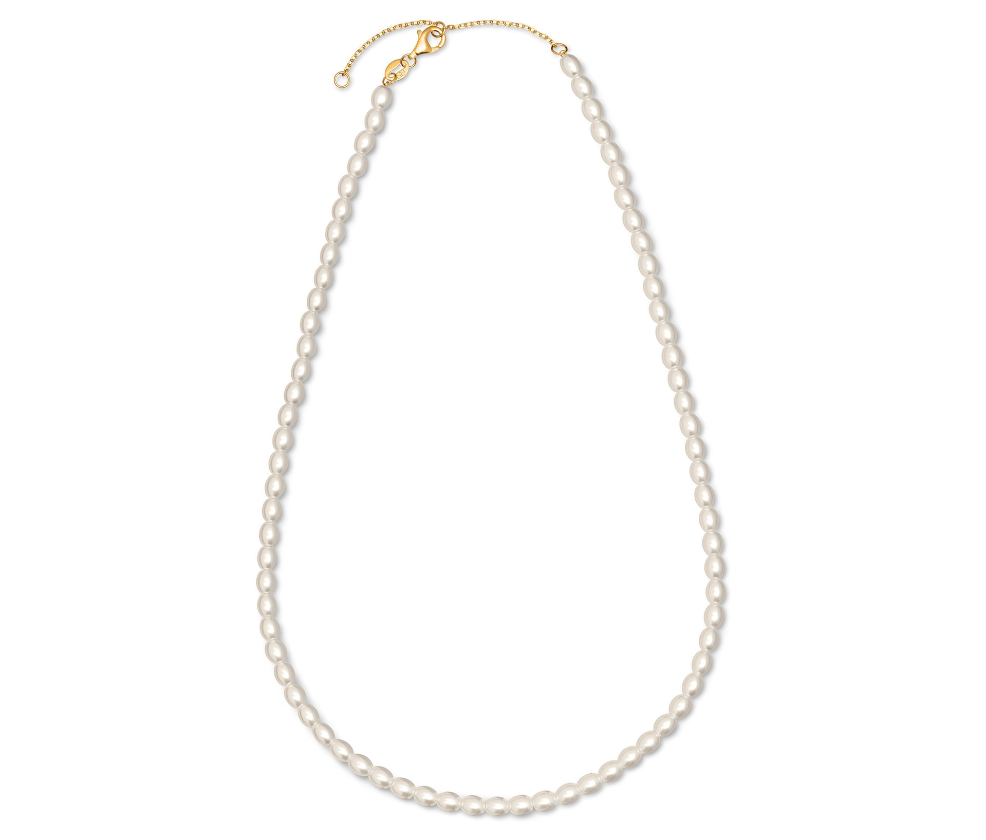Silber Kette »Tiny Pearls« - weiß - weiß