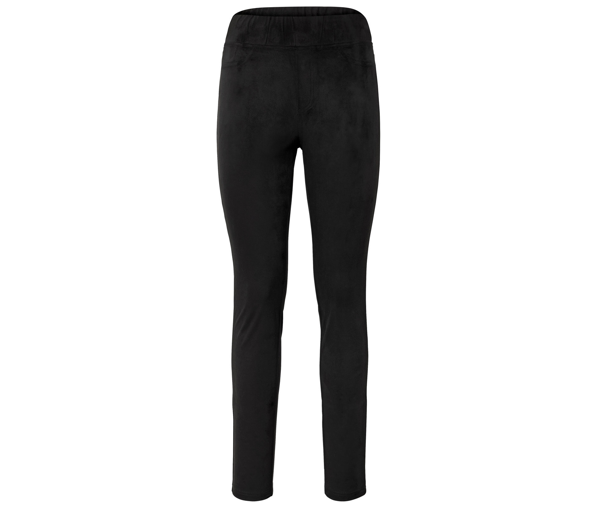 Leggings in Veloursoptik - Damen - Gr. S - schwarz - schwarz