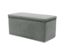 Grauer DOMO Hocker mit Staufach.