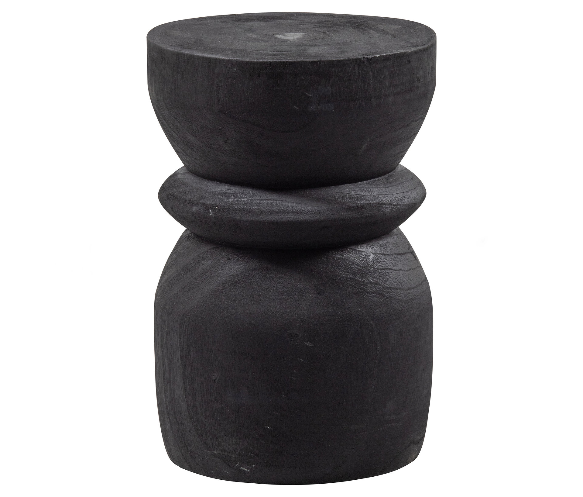 Tchibo - Woood Hocker »Bikkel« - 30x30x42cm - schwarz - - Holz