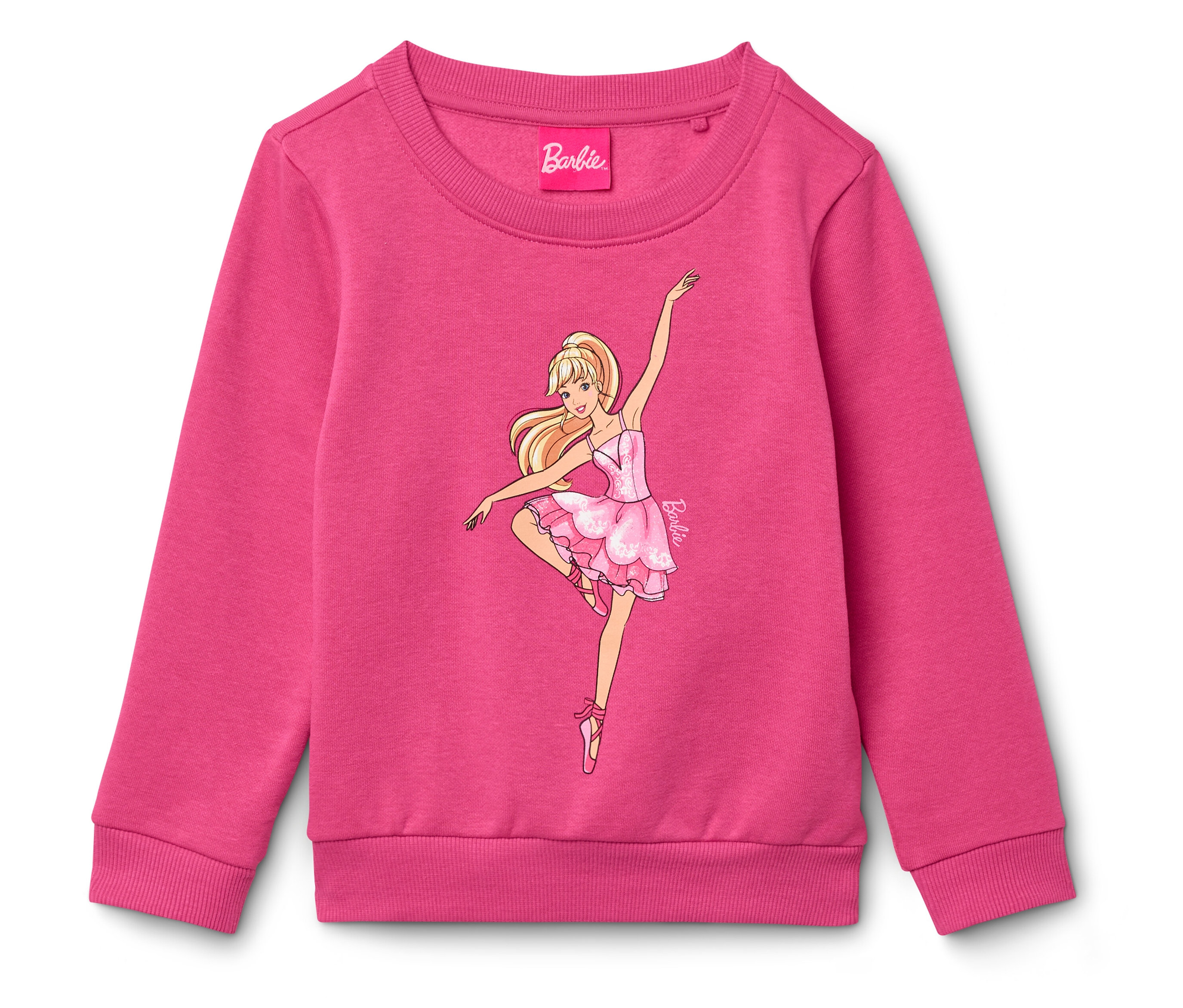 Tchibo - Kinder-Sweatshirt »Barbie« - Mädchen - Gr. 98/104 - pink/print - Baumwolle / Polyester