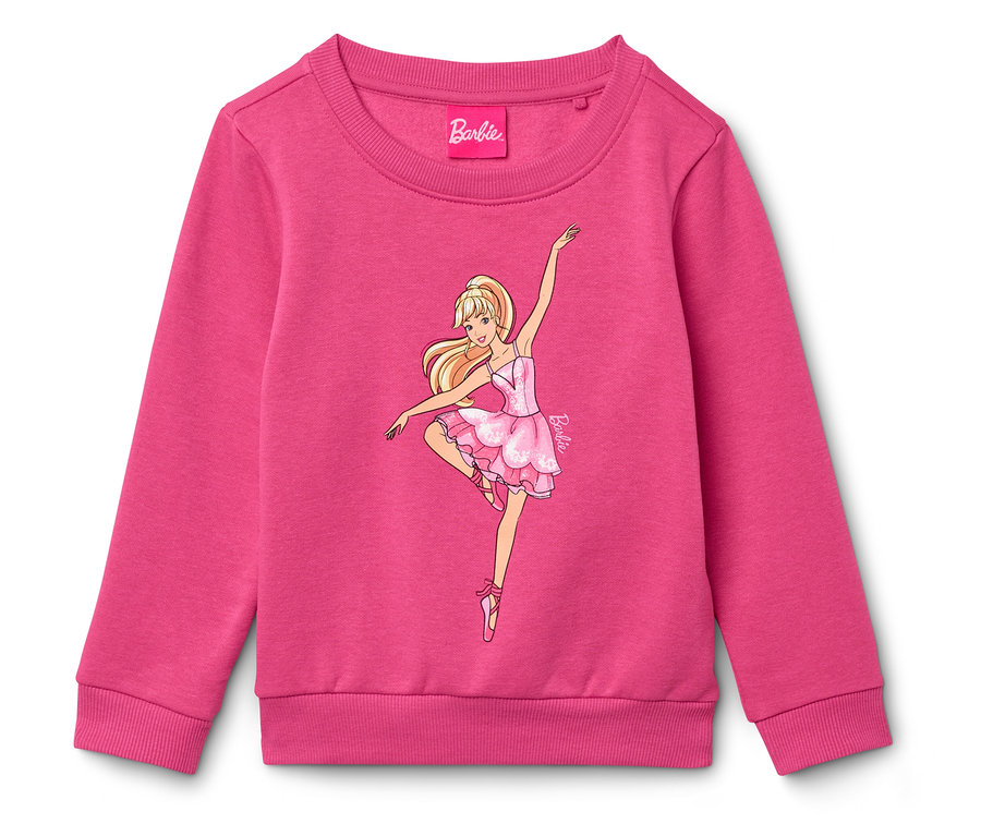 Rosa Sweatshirt mit Barbie-Balletttänzerin.