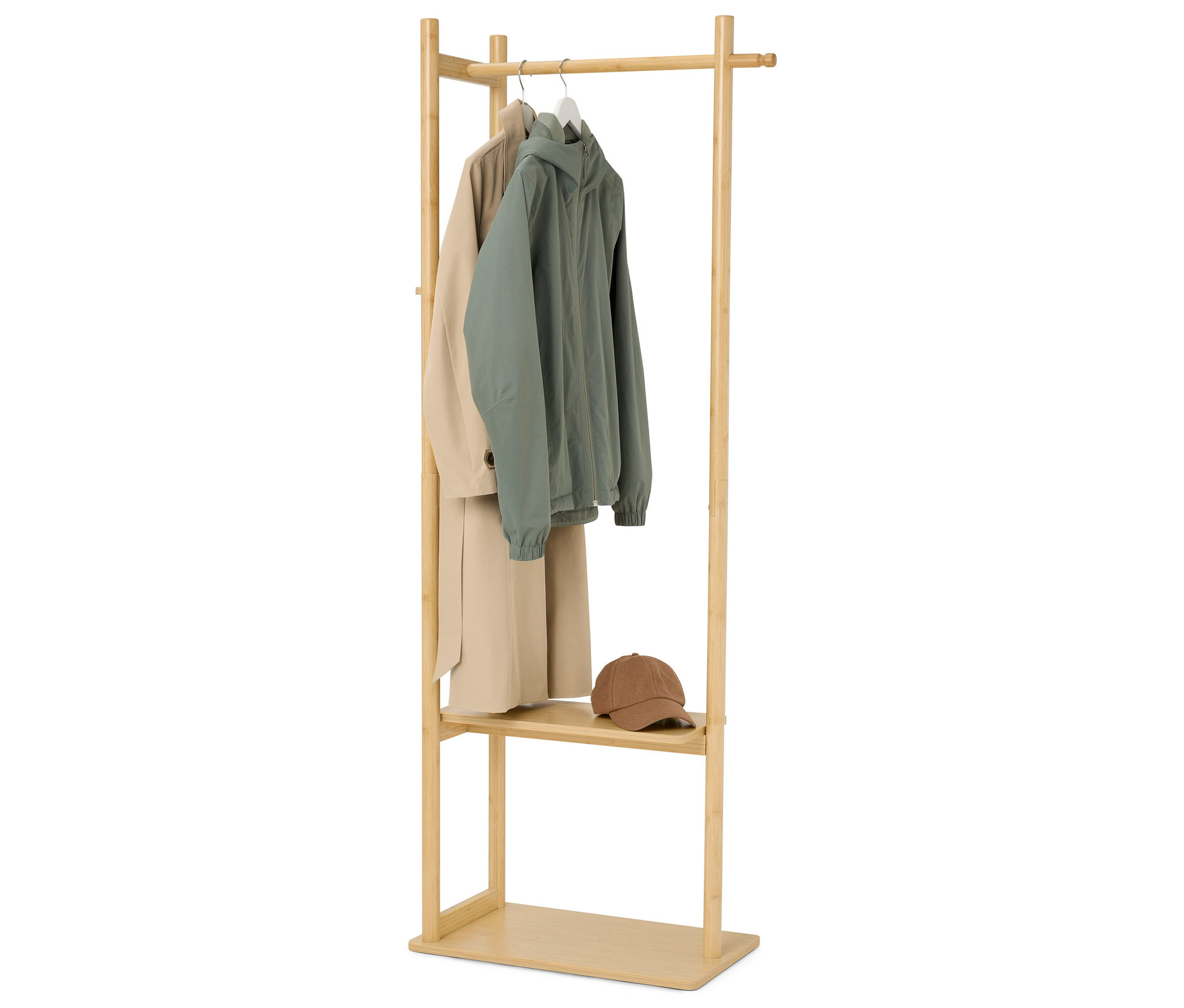 Tchibo - Kleiderständer mit Ablage - 64x35x175cm - naturfarben -