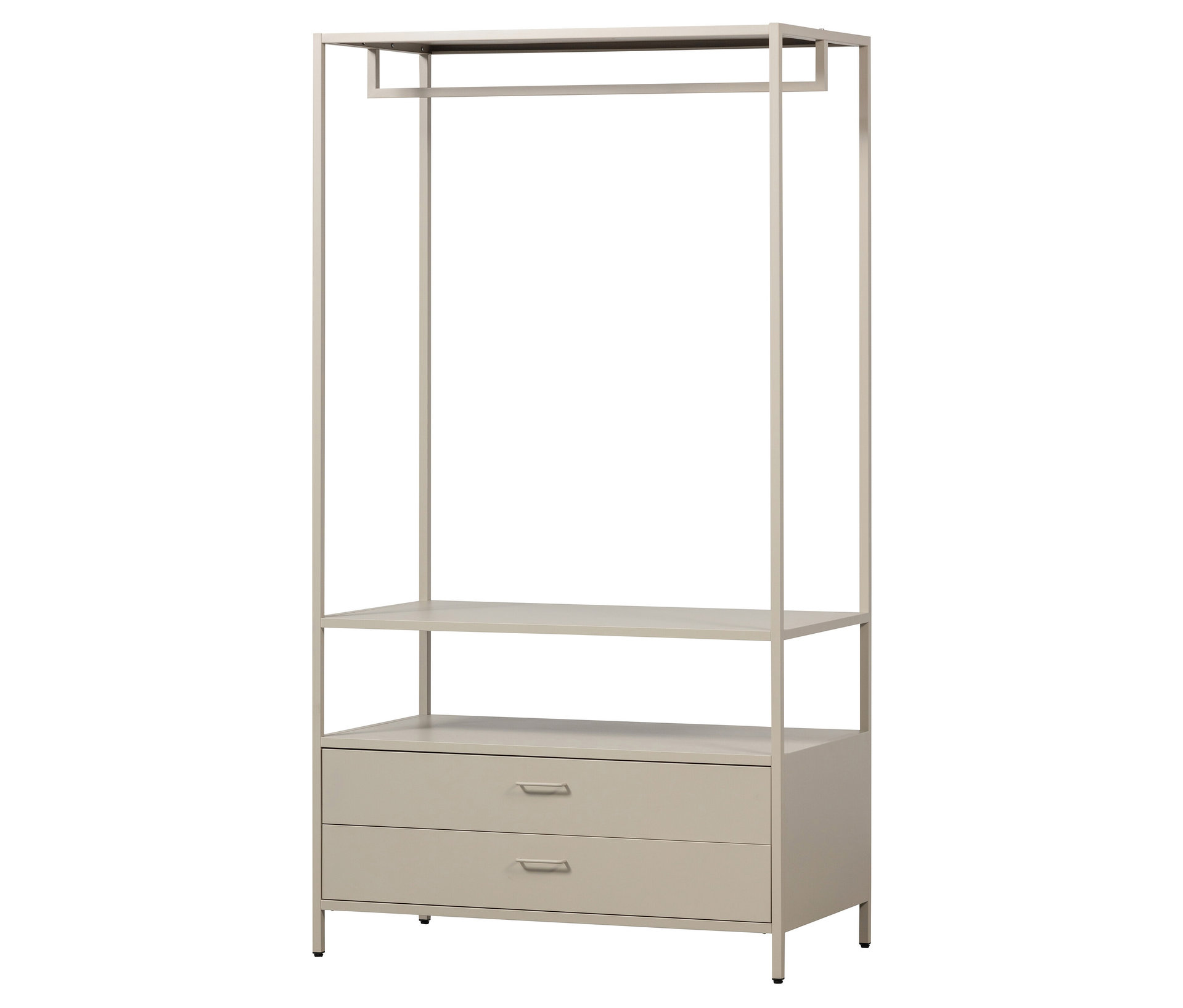 Tchibo - Woood offener Metall-Kleiderschrank »Ferris« - 100x54x185cm - braun -