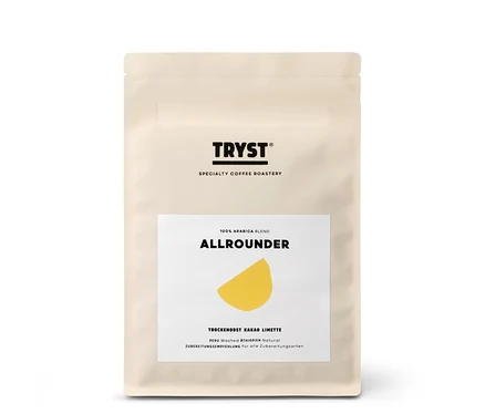 Eine Packung TRYST - Allrounder Omni-Roast - 250 g Ganze Bohne.