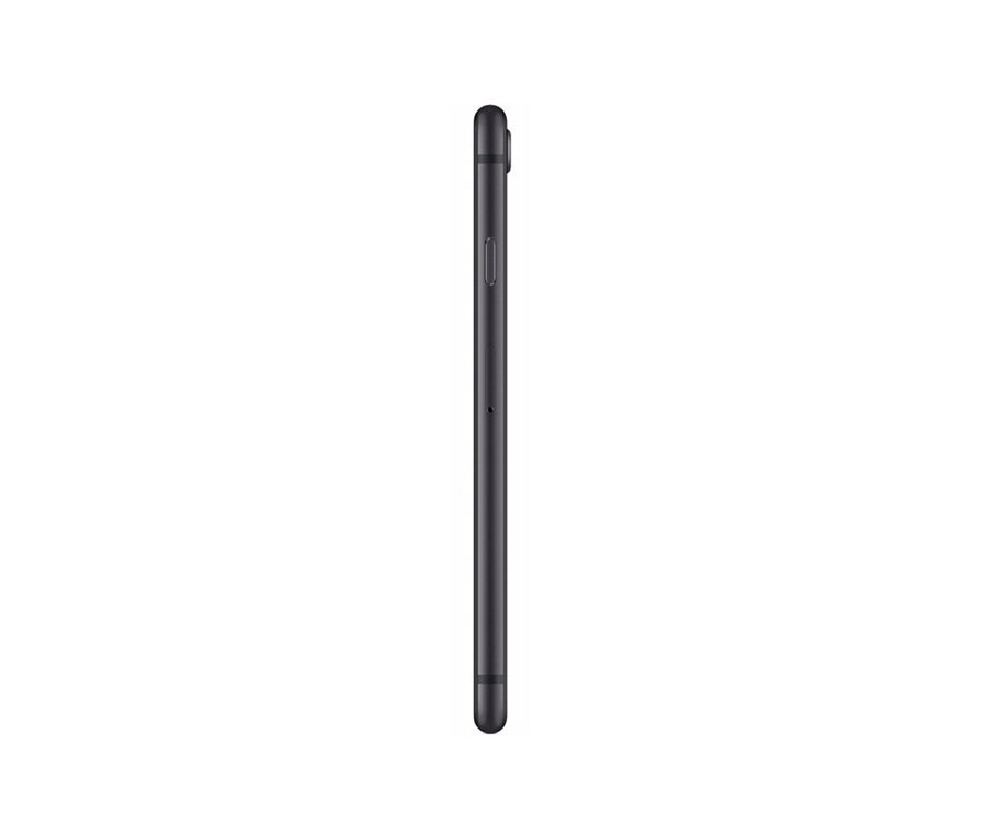 Seitenansicht eines Apple iPhone 8 64 GB in Space Grau (Refurbished).