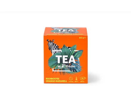 TEA by Tchibo Rooibos Orange-Karamell - 8x 20 Teebeutel Packung.