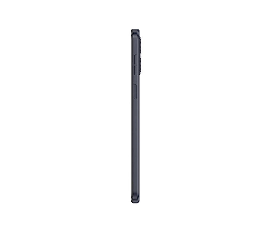 Seitenansicht eines dunkelblauen Motorola moto G54 5G 256GB Mobiltelefons.