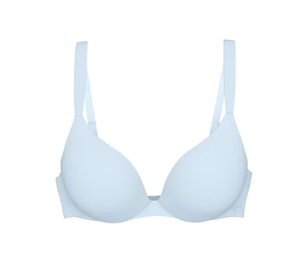 Hellblauer Triumph Body Make-Up Illusion WP EX Bügel-BH mit glatten, gepolsterten Cups.