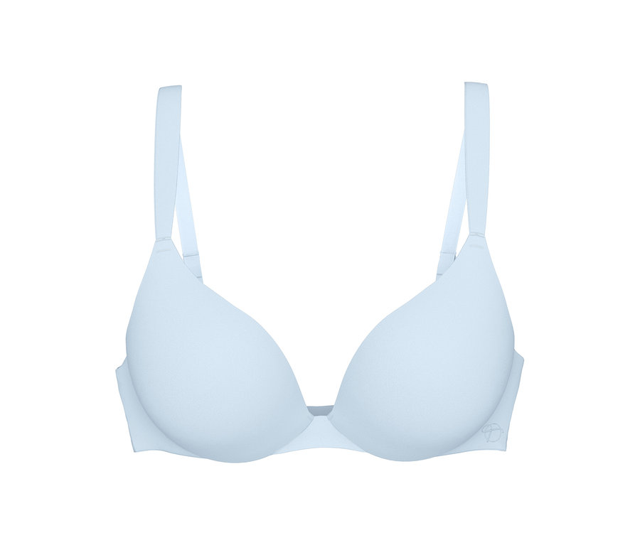 Hellblauer Triumph Body Make-Up Illusion WP EX Bügel-BH mit glatten, gepolsterten Cups.