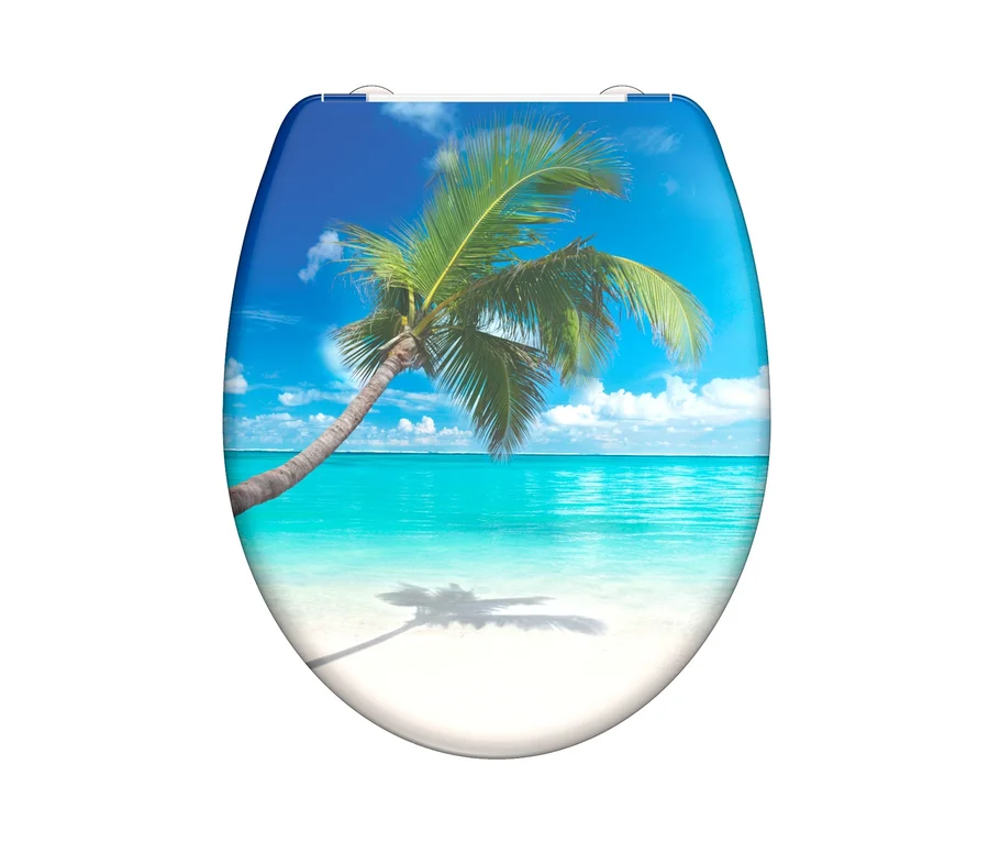 Schütte-WC-Sitz »Carribean« mit Strandmotiv.