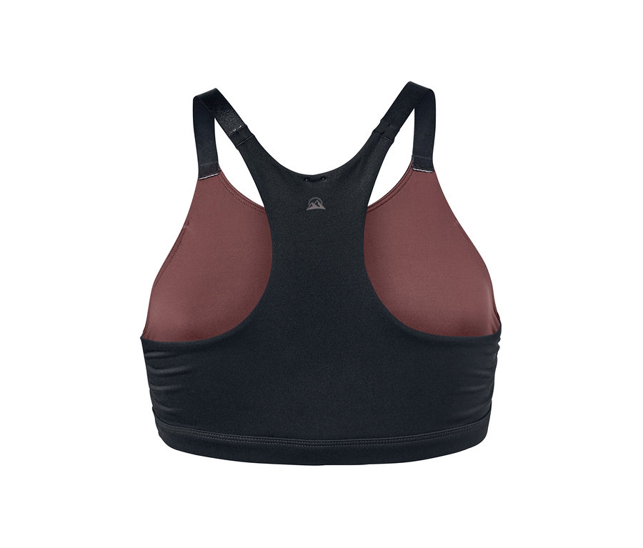 Detailansicht eines schwarzen Sport-Bustiers.
