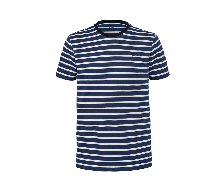 Gestreiftes 2 T-Shirts mit Rundhalsausschnitt.