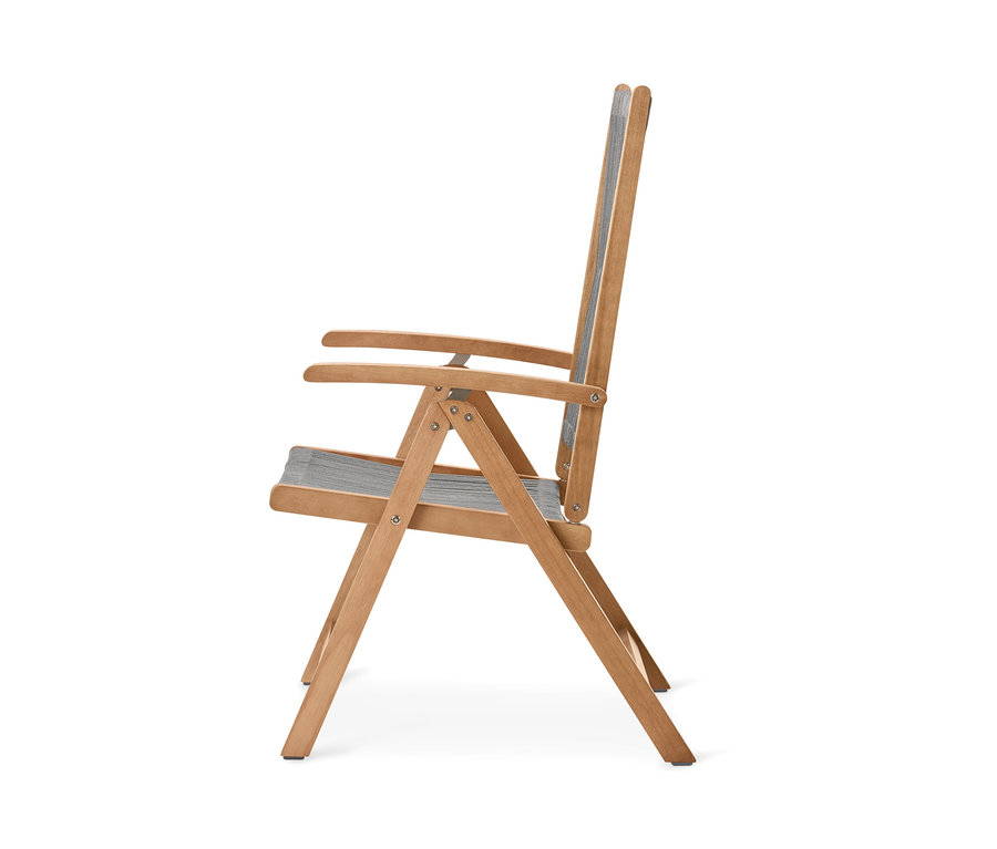 Seitenansicht eines Hochlehners »Lenja« mit verstellbarer Rückenlehne.