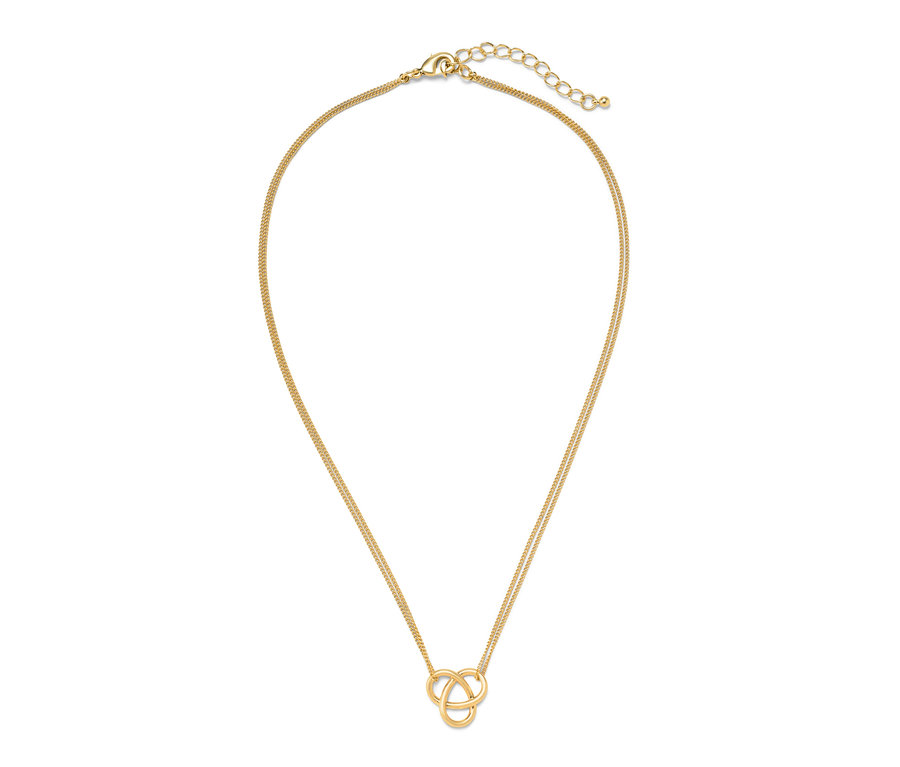 Goldene Kette »Knot« mit 18 Karat Vergoldung auf weißem Hintergrund.