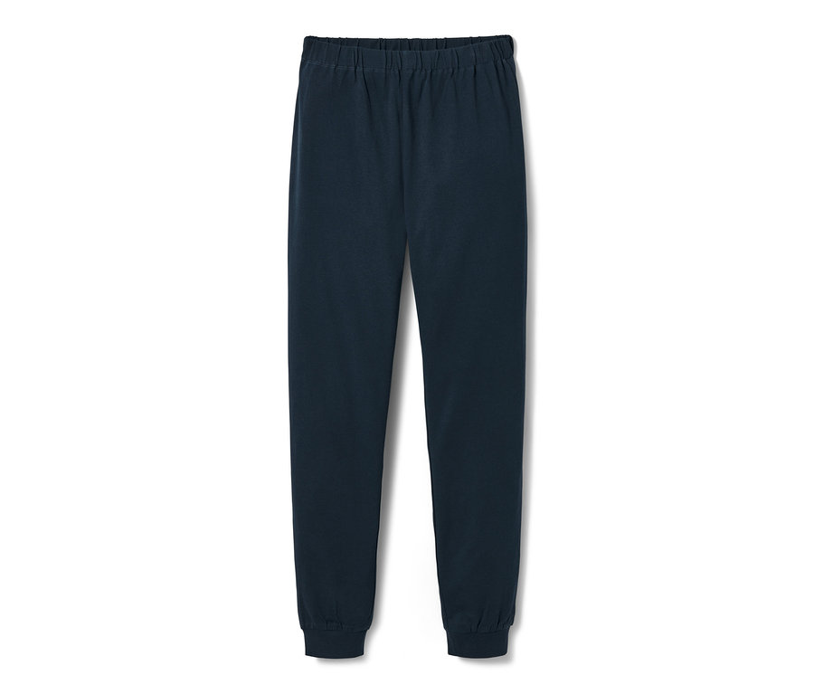 Dunkelblaue Kinder-Pyjamahose aus 2er-Set.