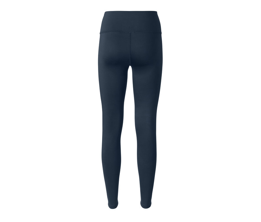 Detailansicht der Rückseite einer blauen Bodyforming-Sporttight.