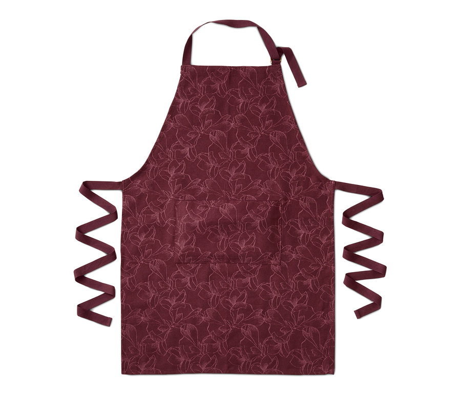 Küchenschürze mit Blumenmuster.
